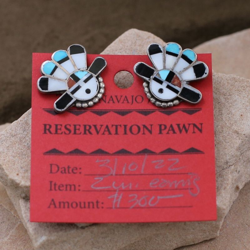 Vintage Zuni sunface earrings