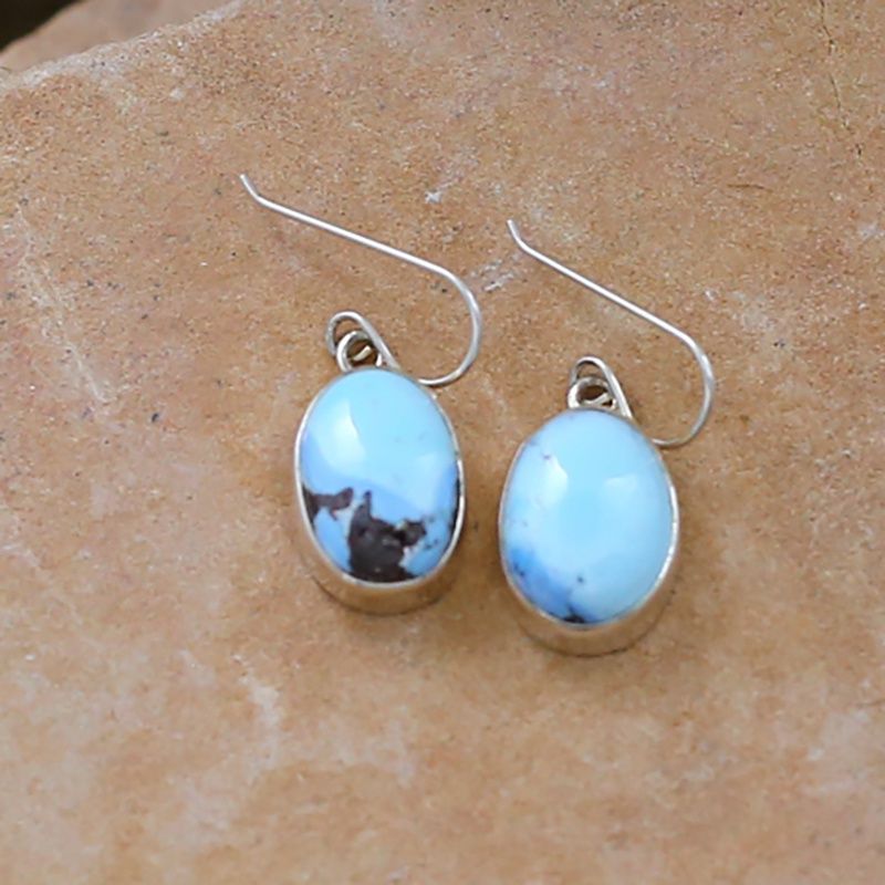 Small oval dangle earrings