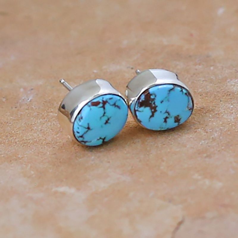 Stud earrings w/ Golden Hills turquoise