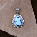 Tear dropped shaped pendant- Golden hills turquoise