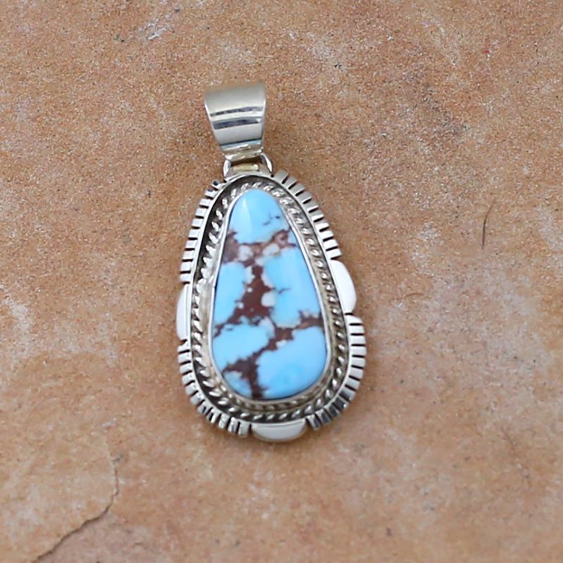 Golden hills turquoise pendant-medium sized