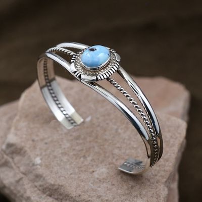 Simple design Navajo bracelet-Golden hills turquoises