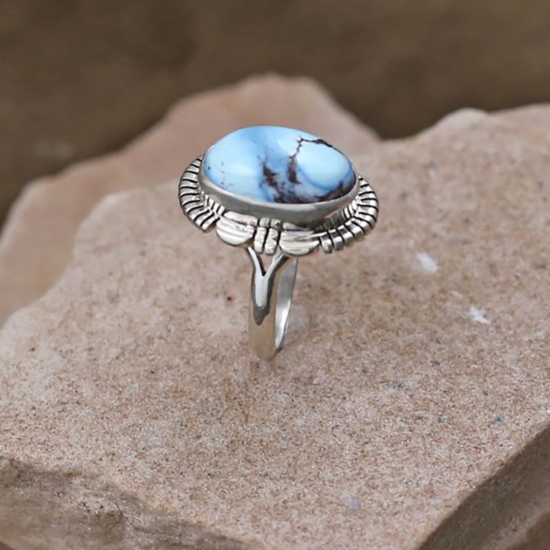 Small Navajo ring-Golden hills turquoise