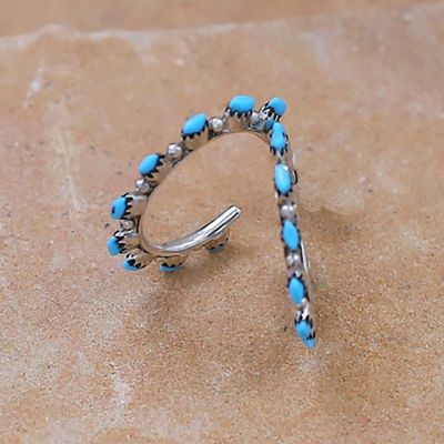 Small needle point hoop earrings