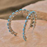 Zuni needle point hoop earrings