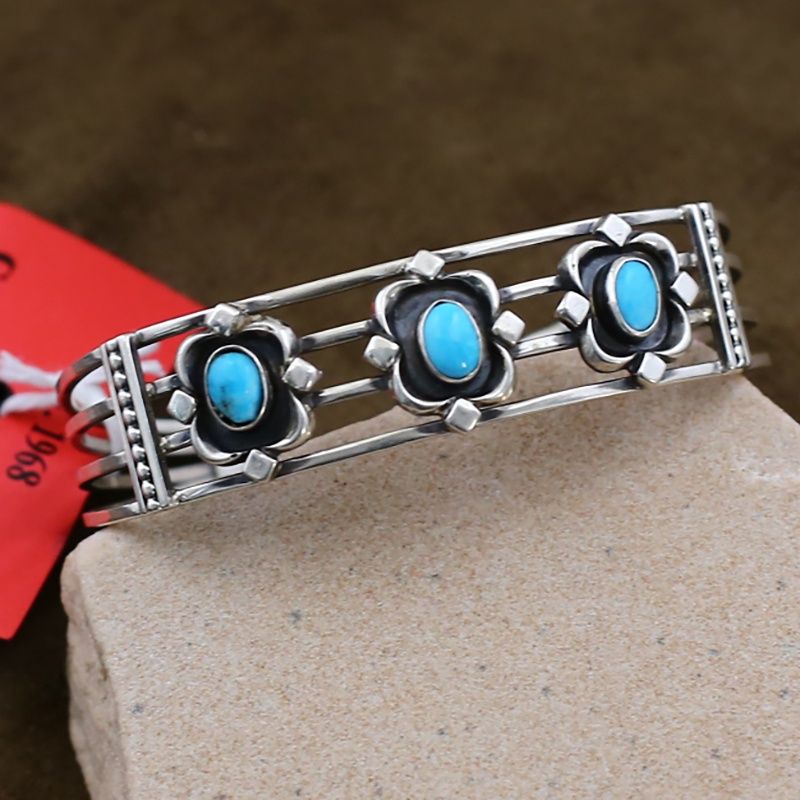 Pawn Jewelry- 3-stone Navajo bracelet