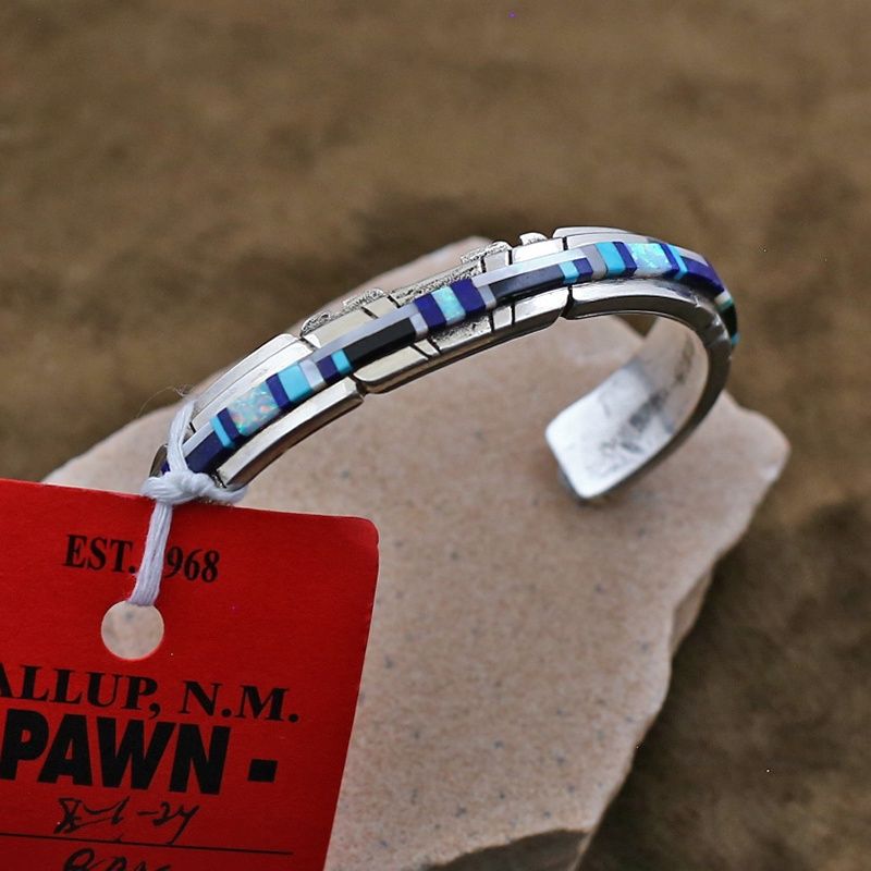 Pawn Jewelry-Navajo  inlay bracelet