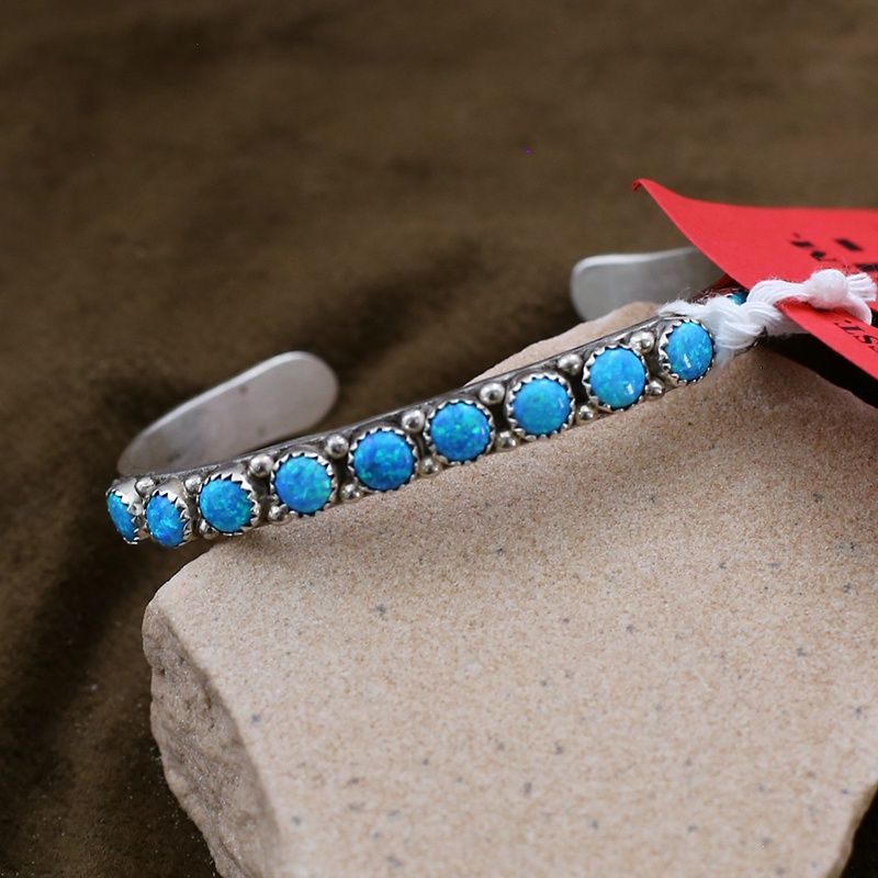 Pawn Jewelry- Navajo bracelet w/cultured opal
