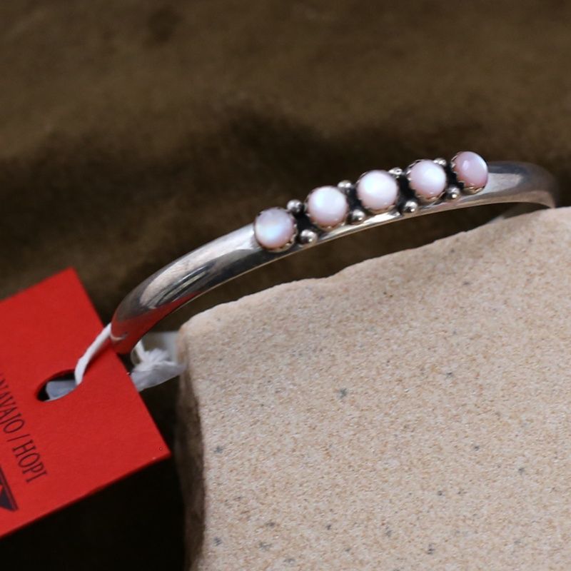 Pawn Jewelry- Navajo bracelet with pink mussel shells