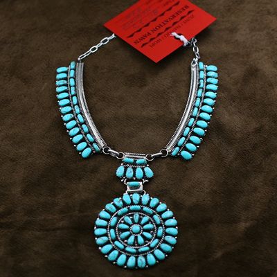 Pawn Jewelry- Zuni cluster necklace