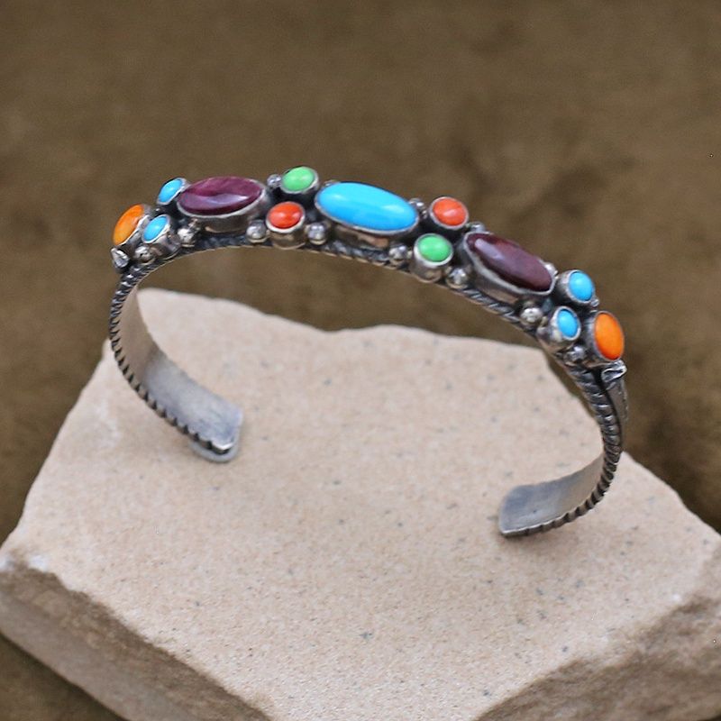 Contemporary Navajo multicolor bracelet