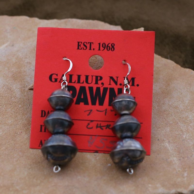 Pawn Jewelry-Navajo graduated bead earrings