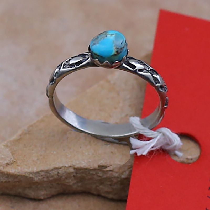 Pawn Jewelry-thin Navajo ring w/turquoise