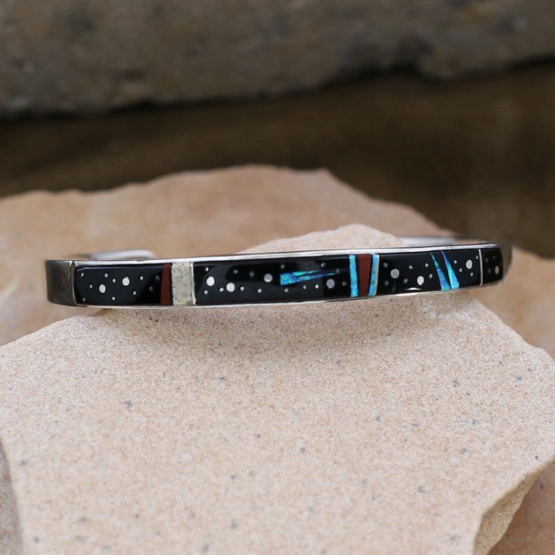 Thin Night Sky design inlay bracelet