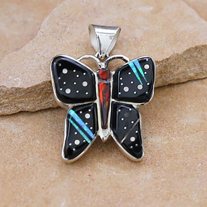 Butterfly pendant w/ Night Sky inlay design