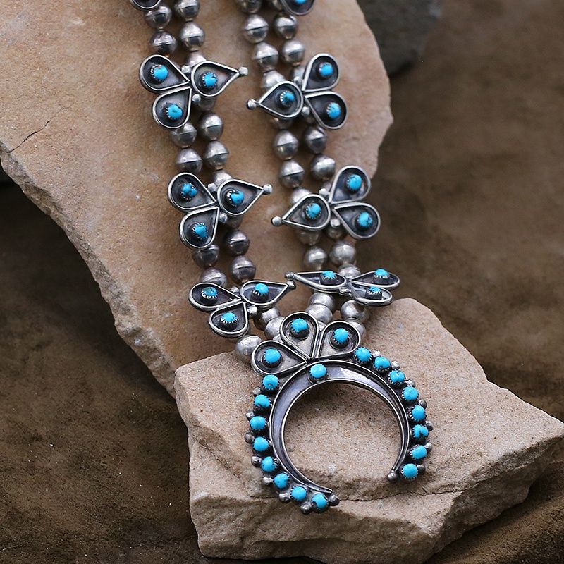 Vintage Navajo squash blossom