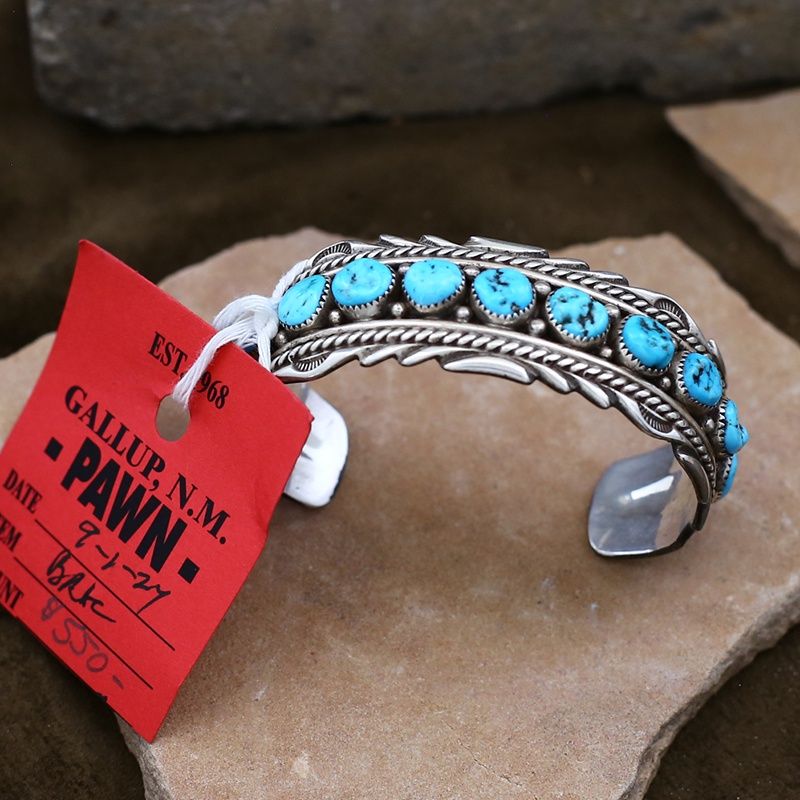 Pawn Jewelry-Traditional Navajo 13- stone bracelet