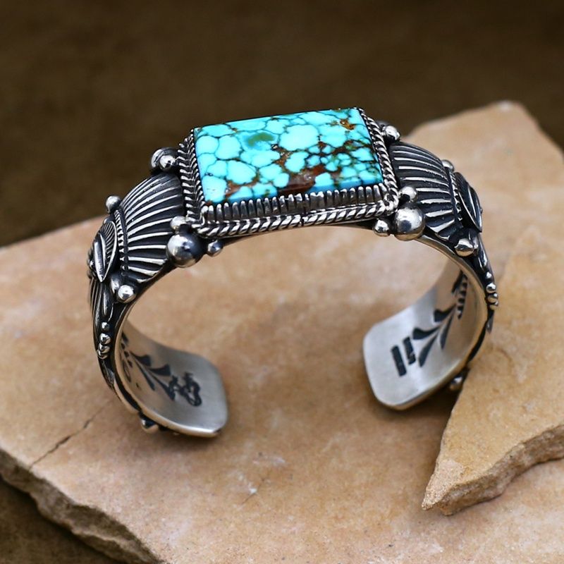 Delbert Gordon bracelet w/ rectangular turquoise