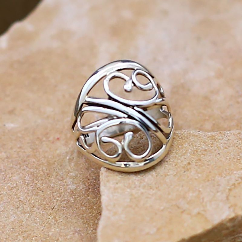 Contemporary silver ring