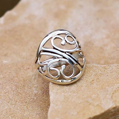 Contemporary silver ring