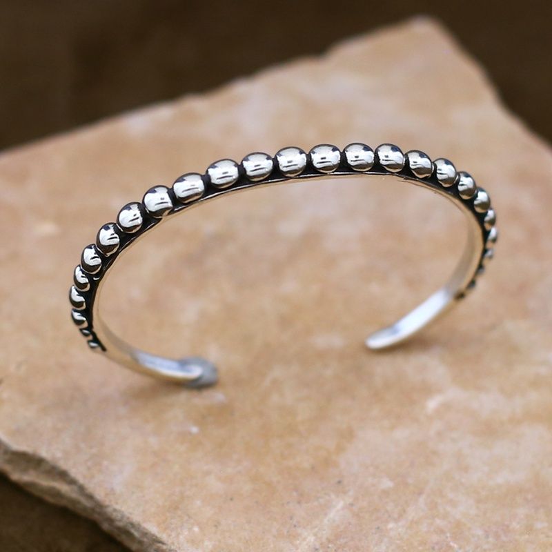 Navajo bracelet 3/16&quot; w/ center channel beads