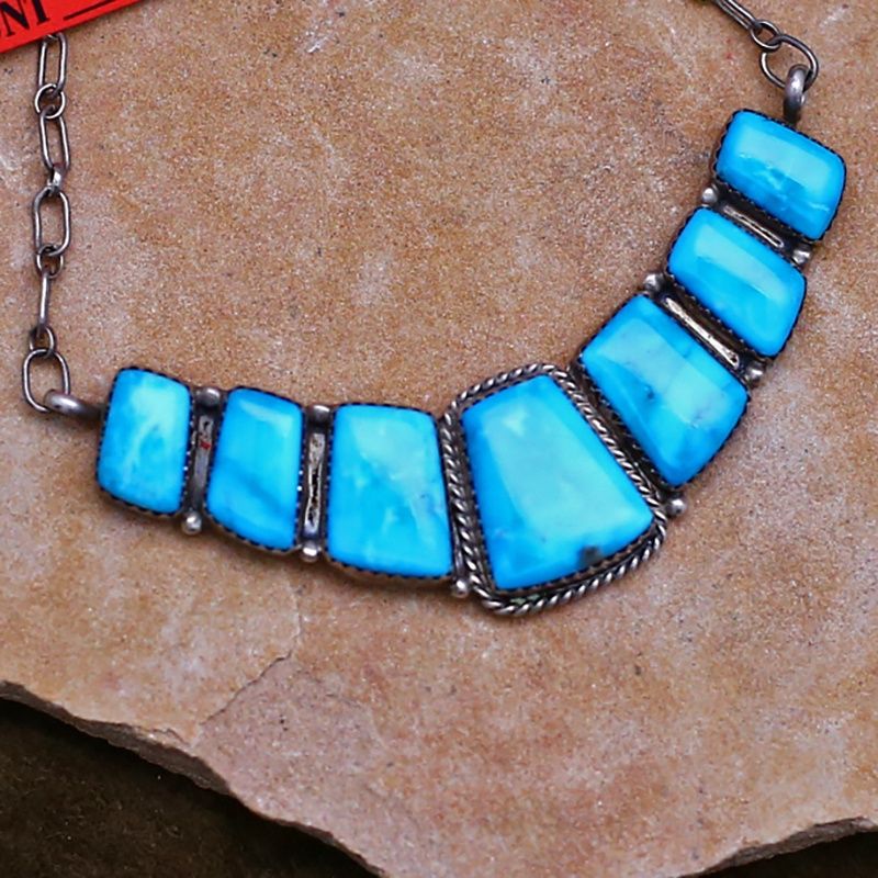 Pawn Jewelry-7-stone turquoise necklace