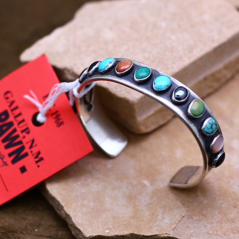 Pawn Jewelry- Navajo multicolor bracelet- heavy guage