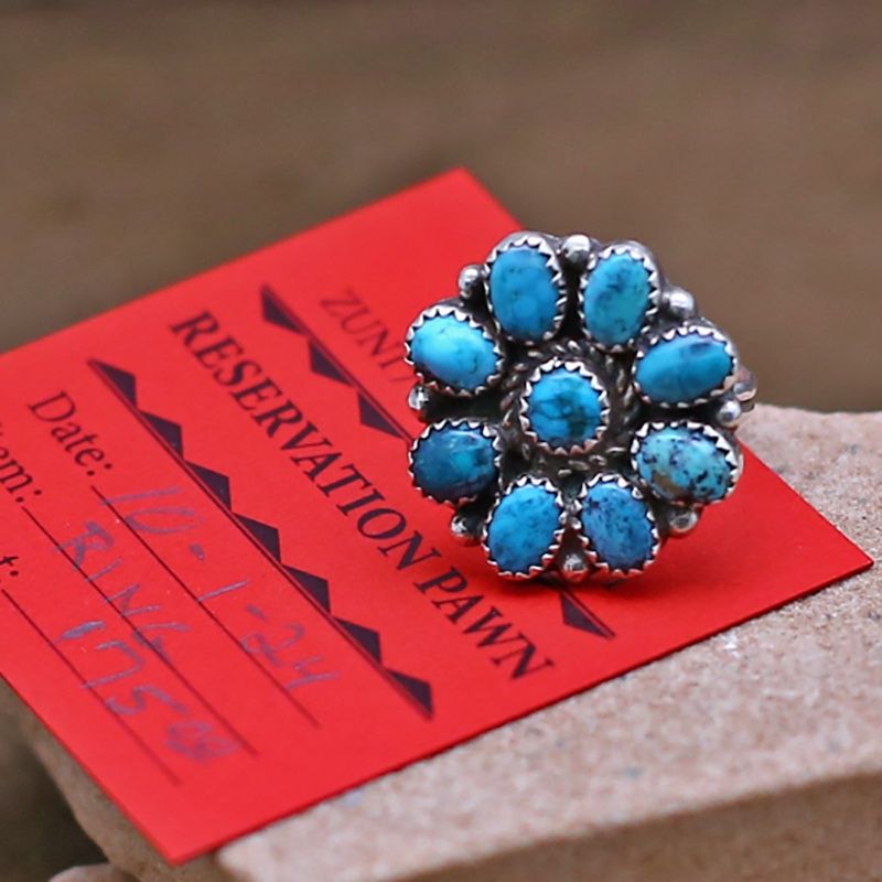 Pawn jewelry- Small Navajo cluster ring