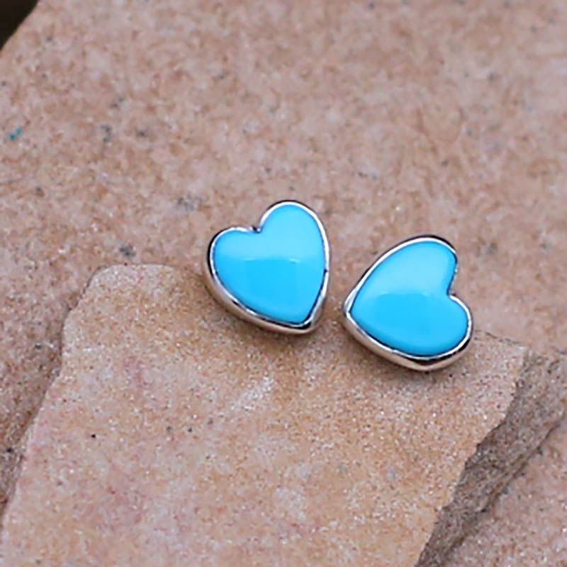 Mini turquoise post earrings