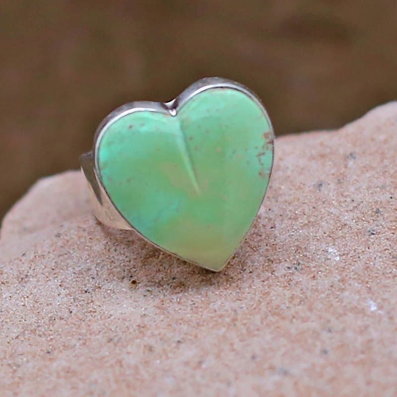 Navajo turquoise heart ring