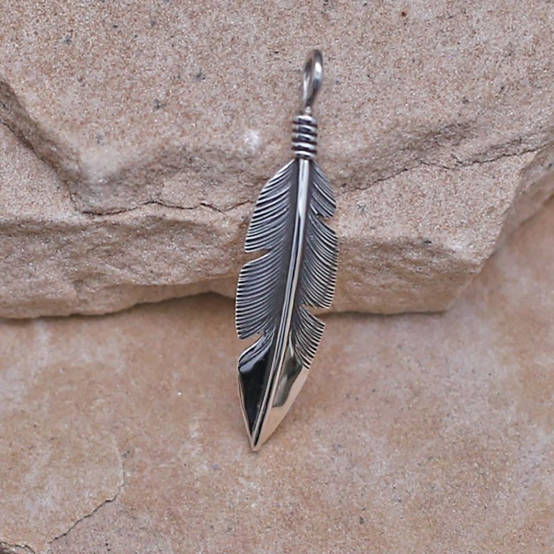 Traditional styled feather pendant