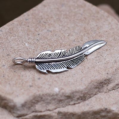 Small  feather pendant-curved shape