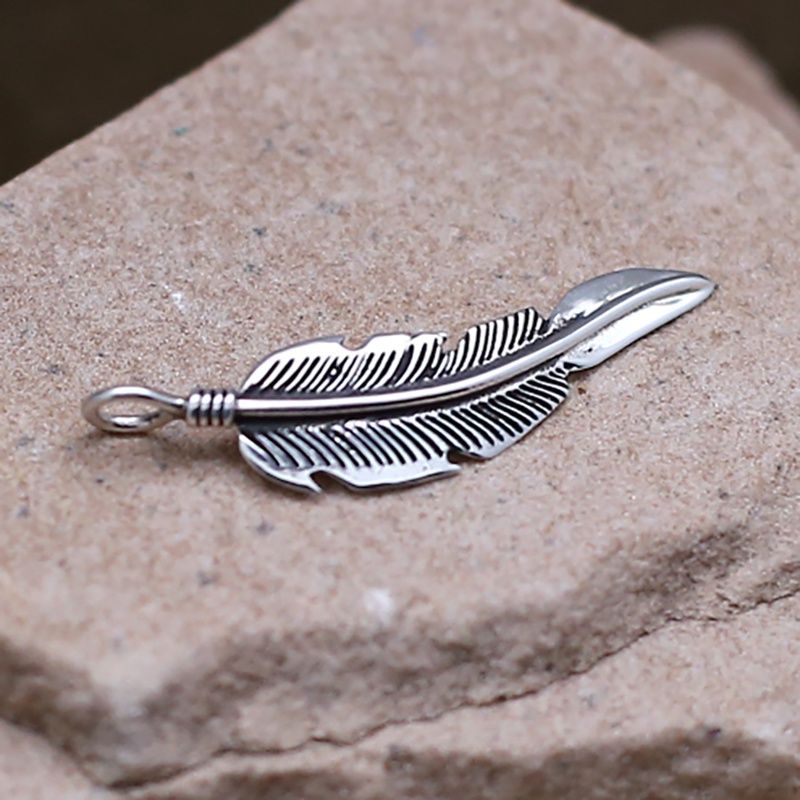Small  feather pendant-curved shape