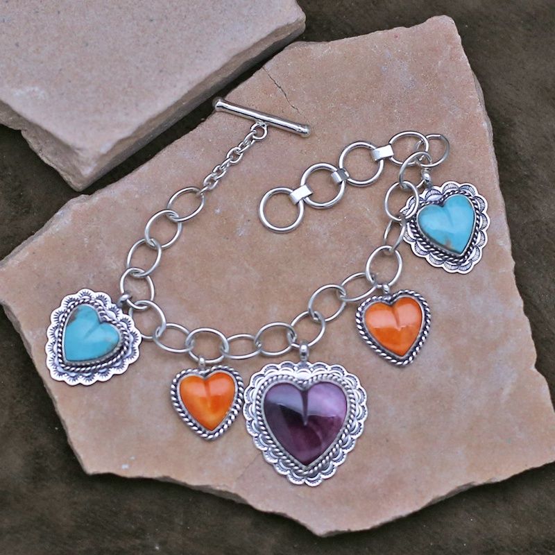 Heart charm bracelet