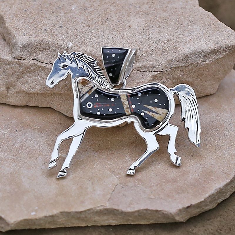 Large horse pendant- Night Sky design