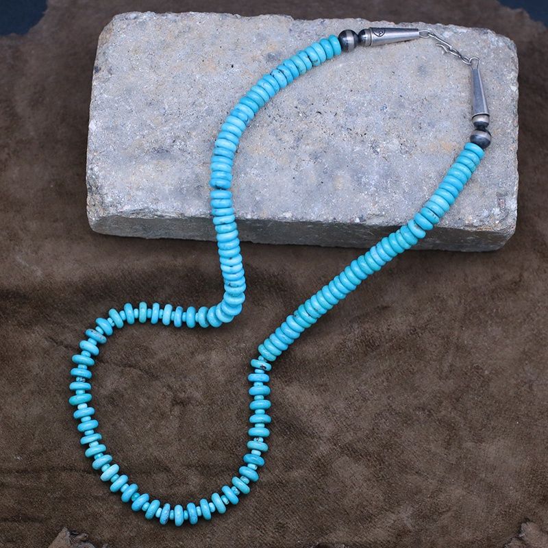 Rondel bead Turquoise necklace