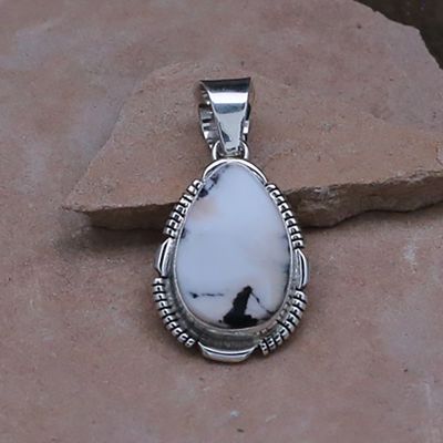 Small oval pendant- White Buffalo stone