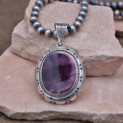 Purple spiny oyster shell Pendant &amp; Beads