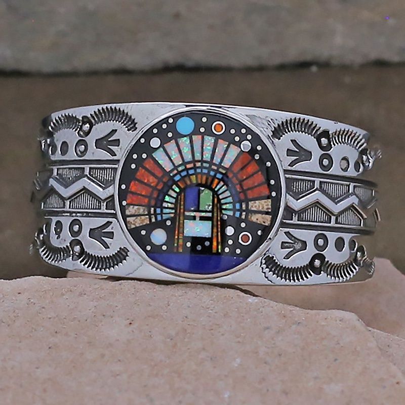 Micro inlay cuff bracelet