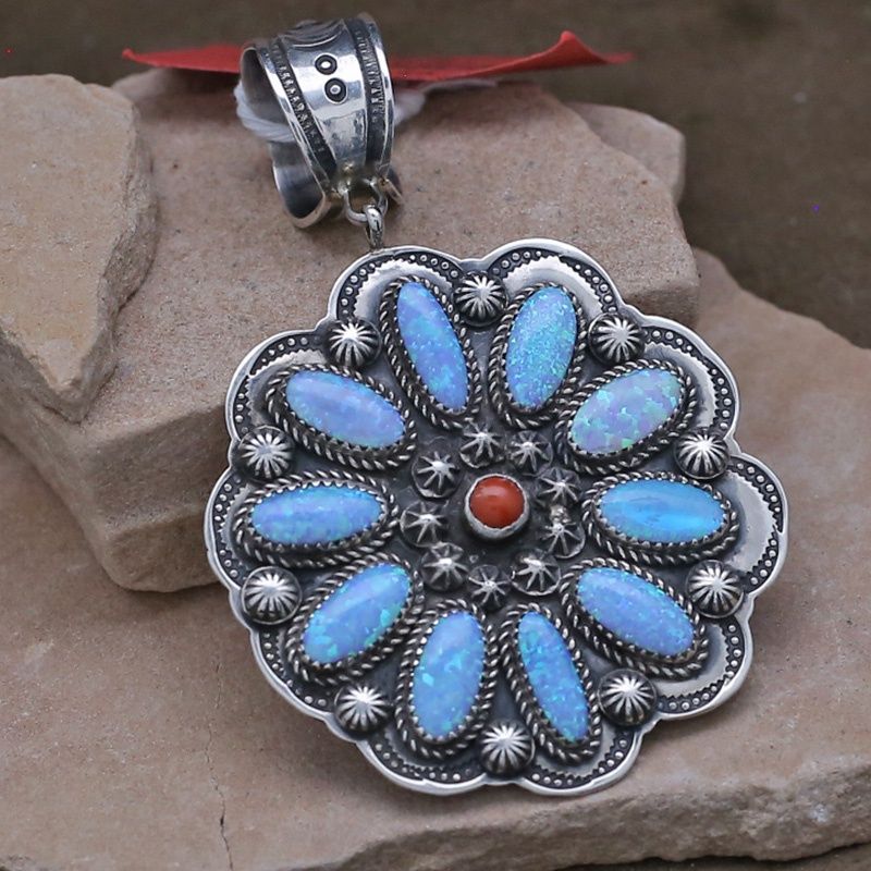 Pawn Jewelry-Large Navajo cluster pendant