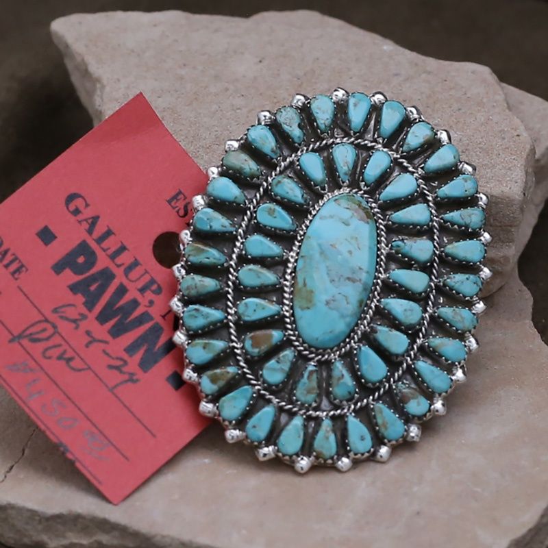 Pawn Jewelry- Navajo cluster pin/pendant by artist Wilbert Benally