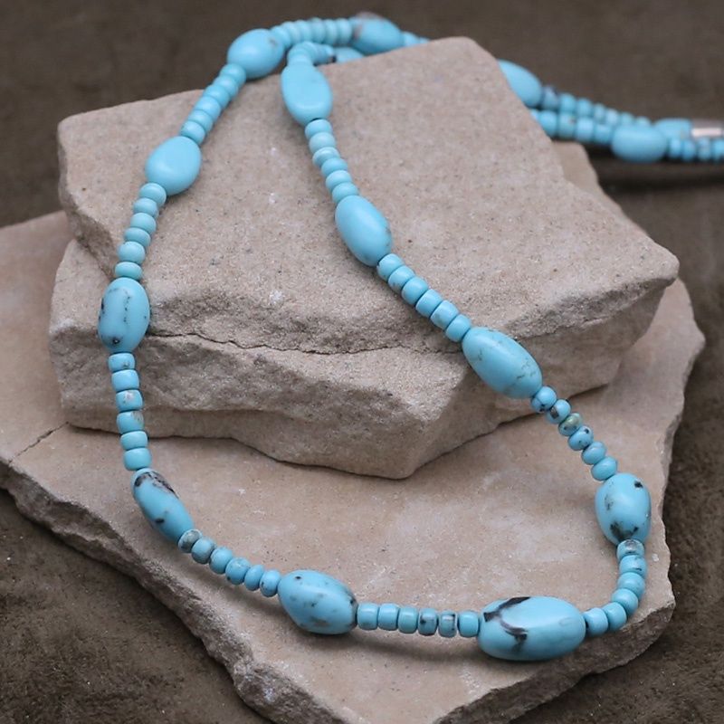 21&quot; Kingman turquoise necklace