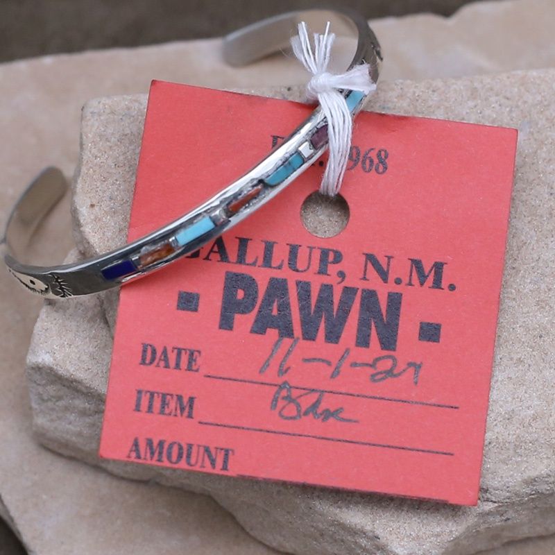 Pawn Jewelry- Thin Zuni inlay bracelet
