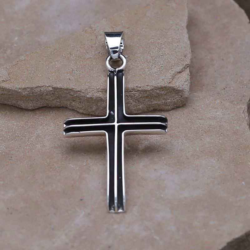 2-Channel cross pendant