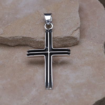 2-Channel cross pendant
