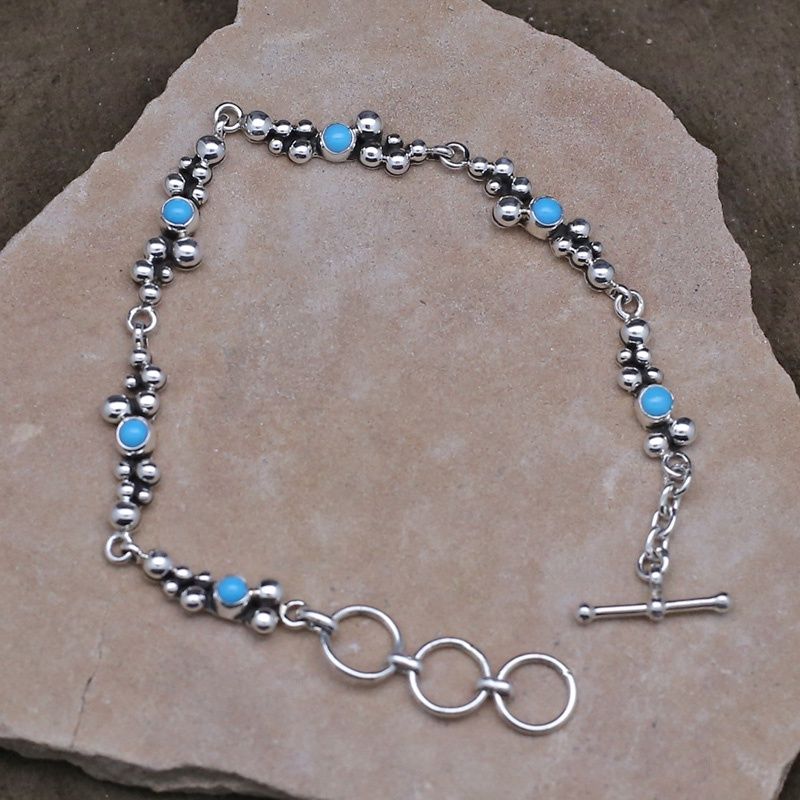 Thin Rain Drop design link bracelet