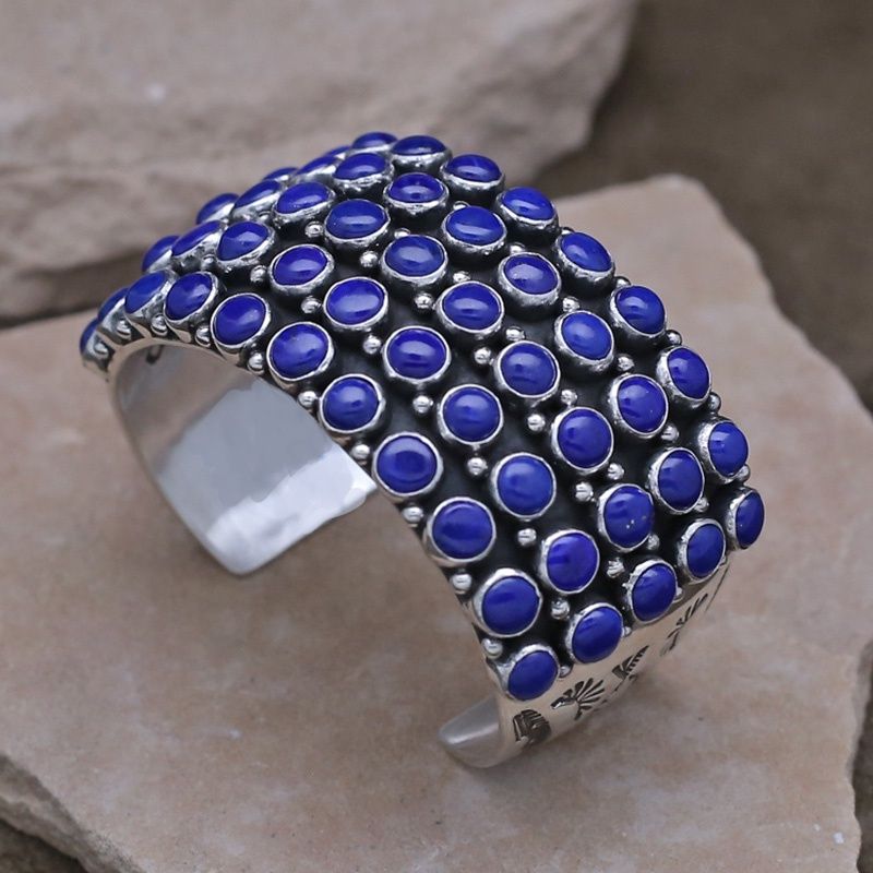 Navajo 55 Lapis stone bracelet by Happy Piaso