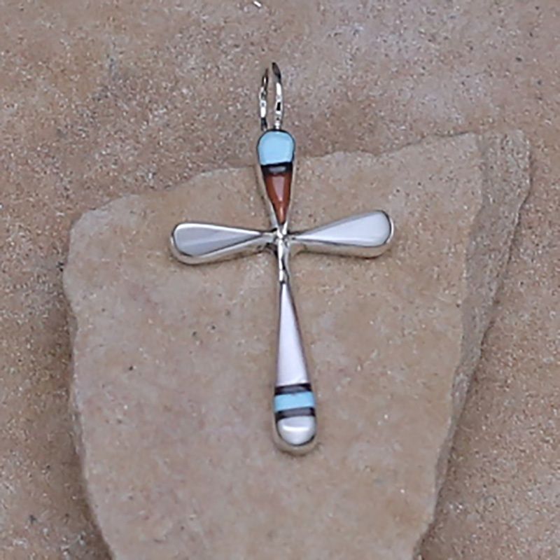 Small Zuni multicolor inlay pendant