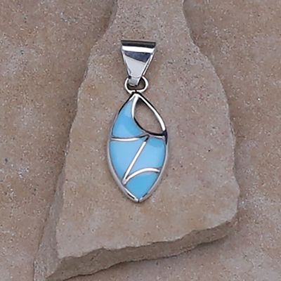 Small Zuni turquoise inlay pendant