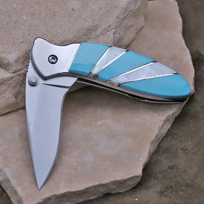Small Kershaw turquoise inlay knife